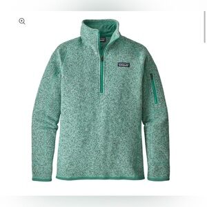 Patagonia Women’s Better Sweater 1/4-Zip Pullover – Small – Lite Distilled Green
